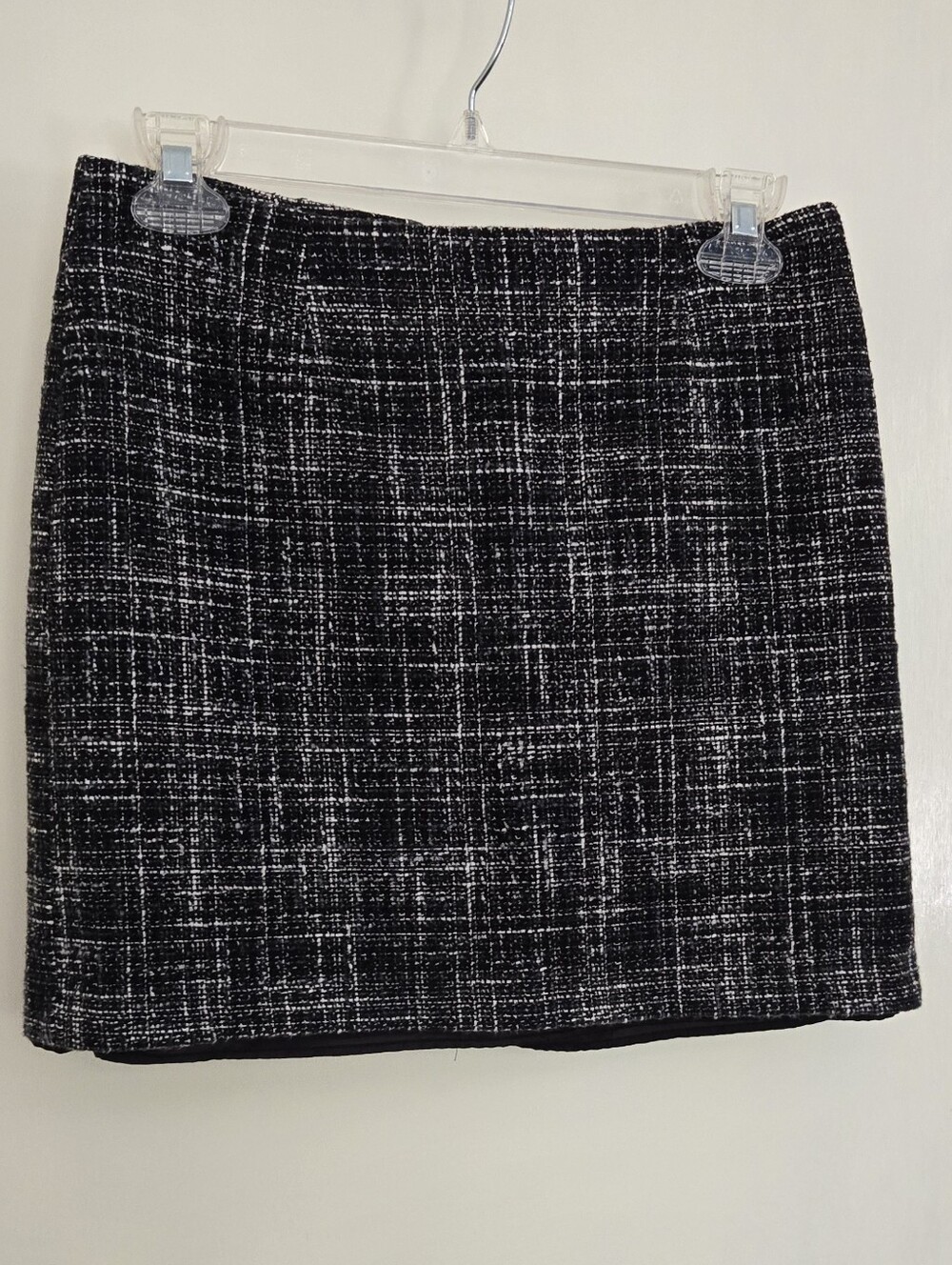 H&M Black and White Tweed Mini Skirt